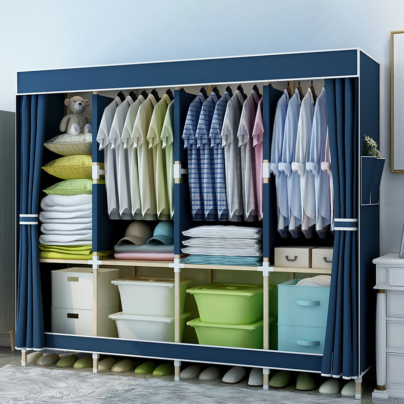 Modern Style Wardrobe Solid Wood 1-Door Wardrobe Closet for Bedroom