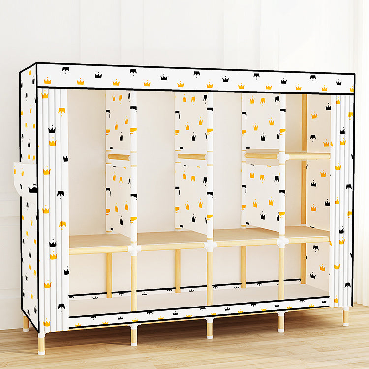 Modern Style Wardrobe Solid Wood 1-Door Wardrobe Closet for Bedroom