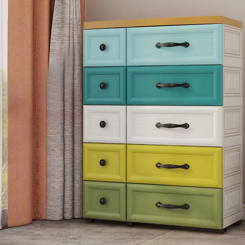 Modern Wardrobe Plastic 10-drawer Wardrobe Closet,29.53" D x 13.78" W x 39.37" H