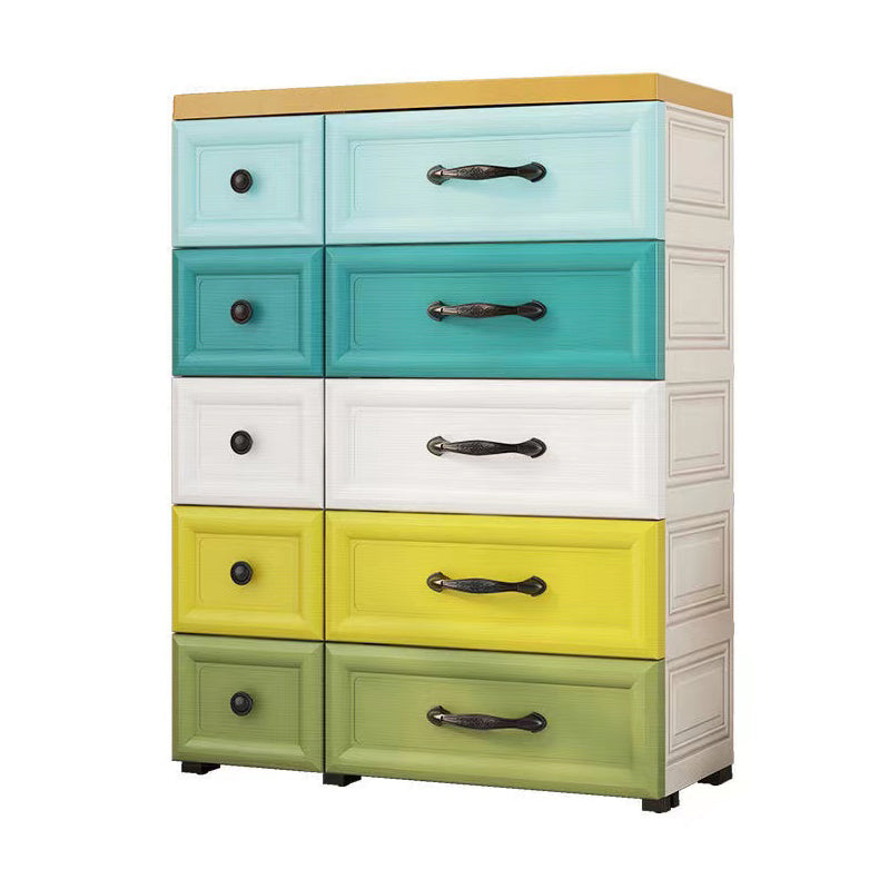 Modern Wardrobe Plastic 10-drawer Wardrobe Closet,29.53" D x 13.78" W x 39.37" H