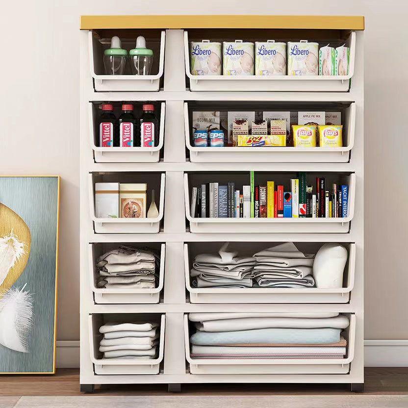 Modern Wardrobe Plastic 10-drawer Wardrobe Closet,29.53" D x 13.78" W x 39.37" H