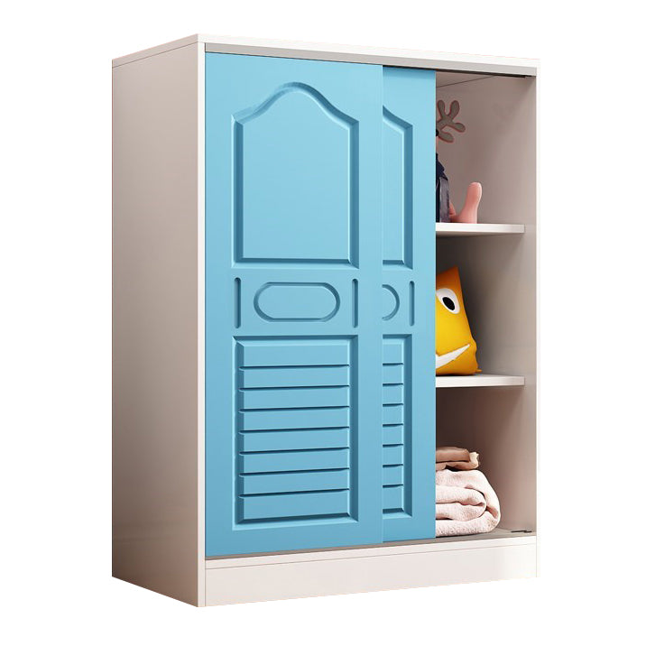 Modern Style Wardrobe Wood 2-Door Wardrobe Closet for Bedroom