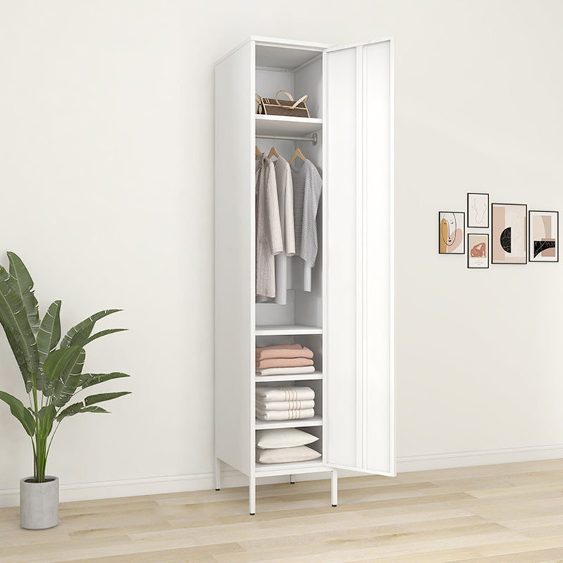 Contemporary Style Wardrobe Metal Wardrobe Closet with Shelves
