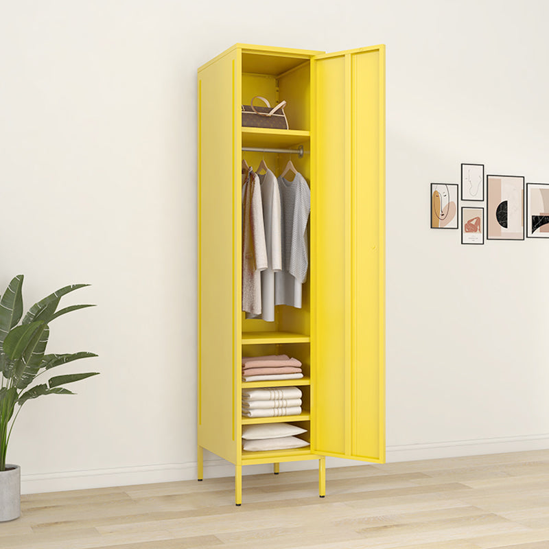 Contemporary Style Wardrobe Metal Wardrobe Closet with Shelves