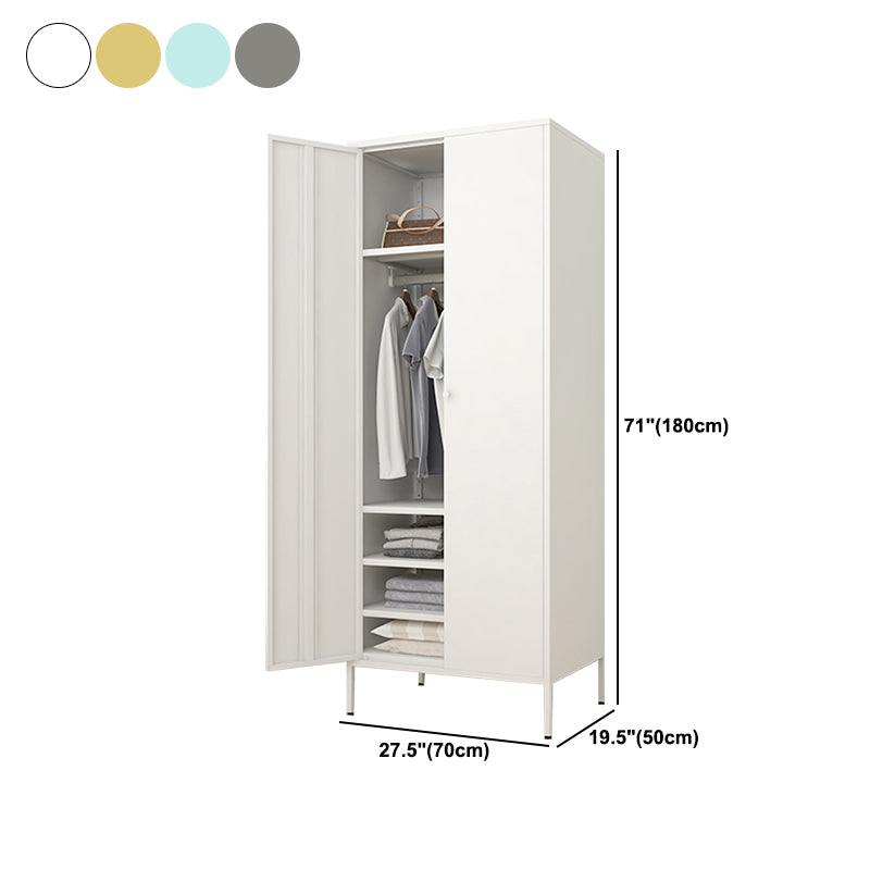 Contemporary Style Wardrobe Metal Wardrobe Closet with Shelves