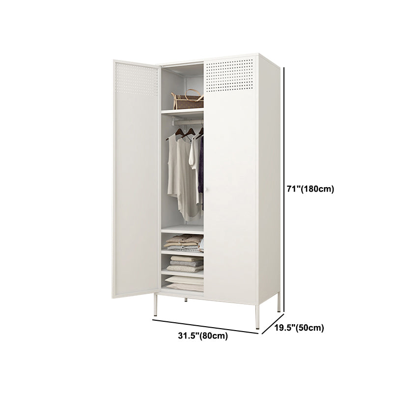 Contemporary Style Wardrobe Metal Wardrobe Closet with Shelves