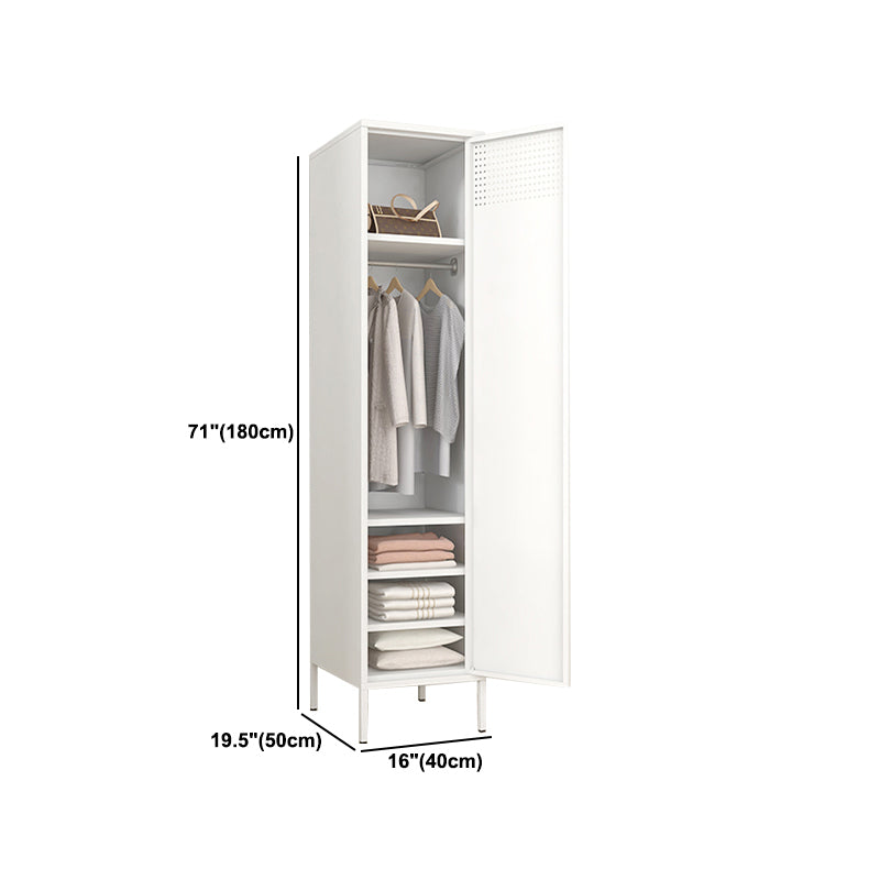 Contemporary Style Wardrobe Metal Wardrobe Closet with Shelves