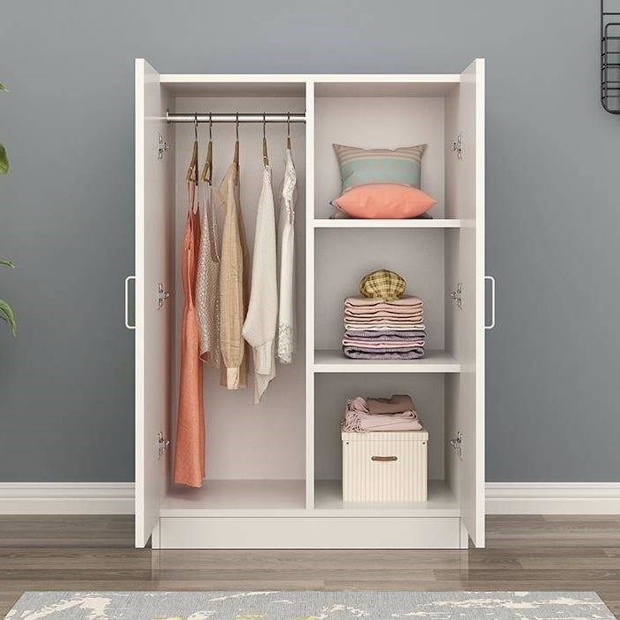 Contemporary Style Wood Wardrobe Soft Close Door Wardrobe Closet for Bedroom