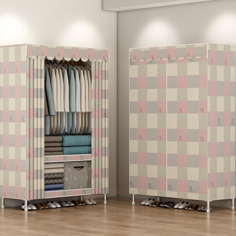Modern Style Wardrobe Metal Bedroom Wardrobe Closet with Shelves