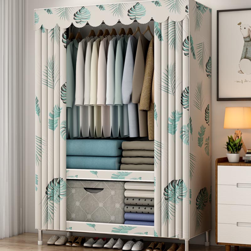 Modern Style Wardrobe Metal Bedroom Wardrobe Closet with Shelves