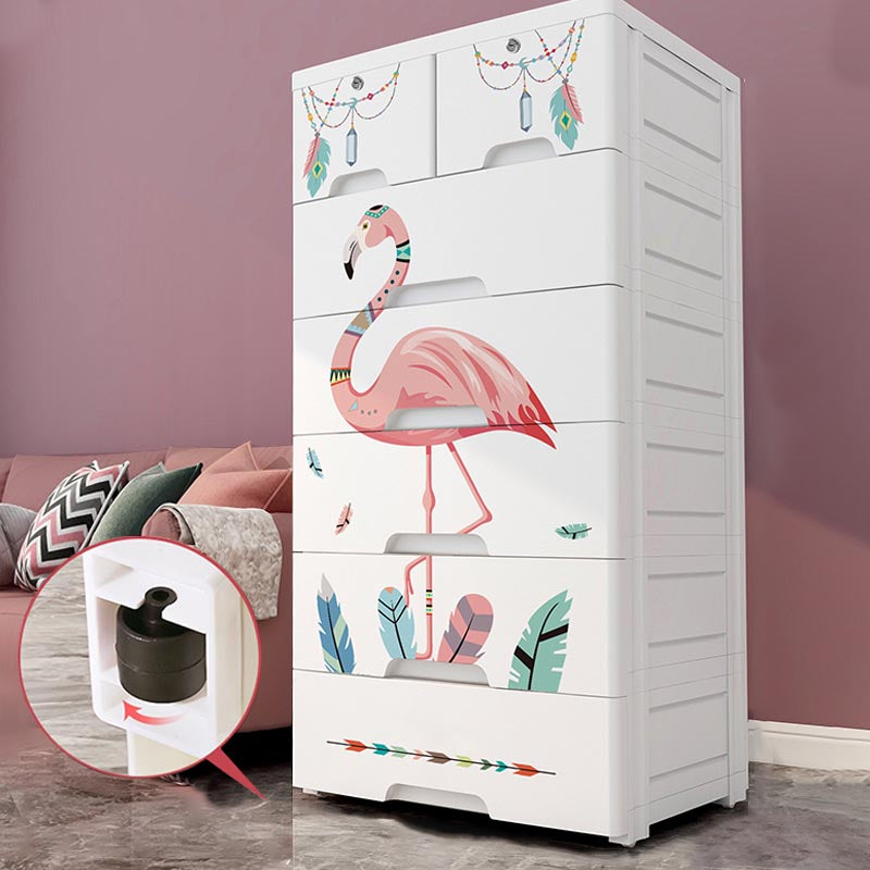 Contemporary Wardrobe Plastic Bedroom Wardrobe Closet with Drawers