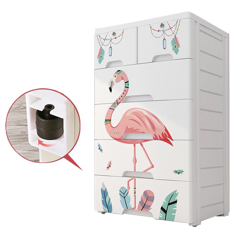 Contemporary Wardrobe Plastic Bedroom Wardrobe Closet with Drawers