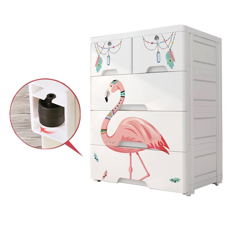 Contemporary Wardrobe Plastic Bedroom Wardrobe Closet with Drawers