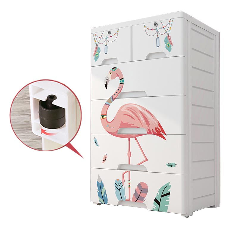 Contemporary Wardrobe Plastic Bedroom Wardrobe Closet with Drawers