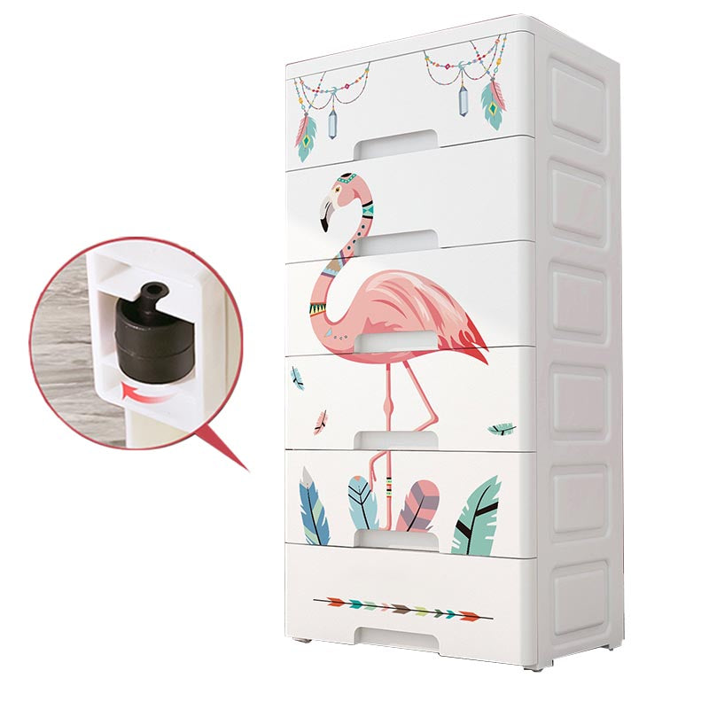 Contemporary Wardrobe Plastic Bedroom Wardrobe Closet with Drawers