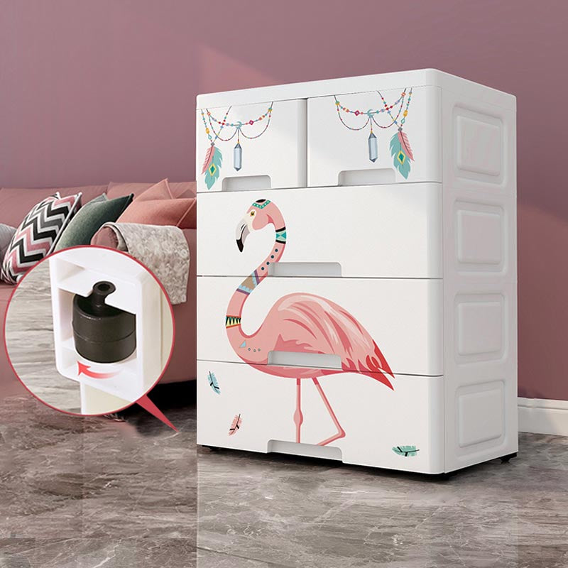 Contemporary Wardrobe Plastic Bedroom Wardrobe Closet with Drawers