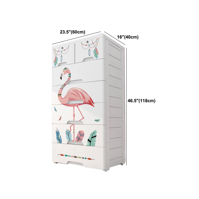 Contemporary Wardrobe Plastic Bedroom Wardrobe Closet with Drawers