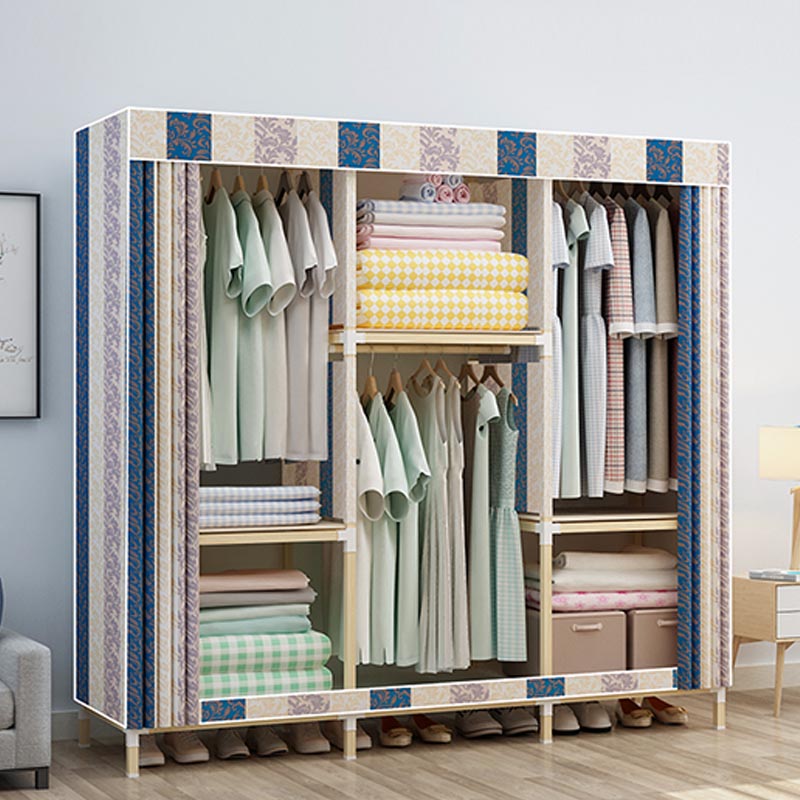 Contemporary Style Wardrobe Solid Wood 1-Door Wardrobe Closet for Home