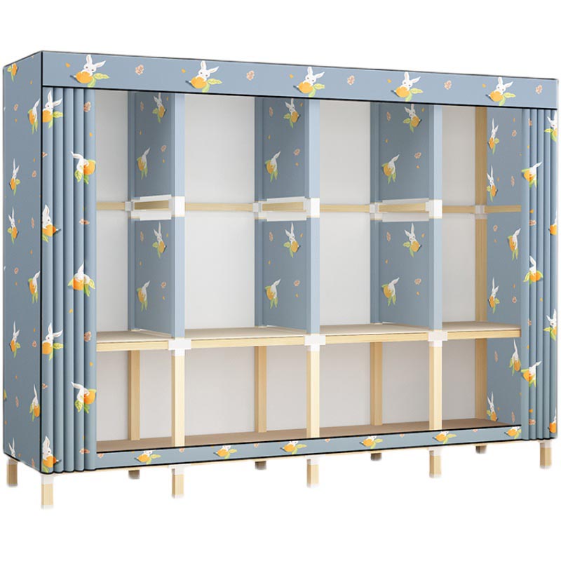 Contemporary Style Wardrobe Solid Wood 1-Door Wardrobe Closet for Home