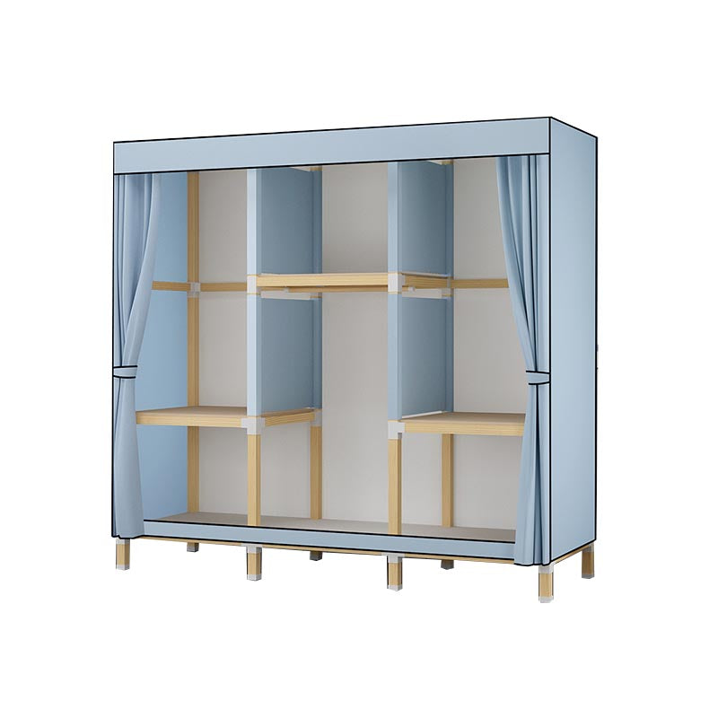 Contemporary Style Wardrobe Solid Wood 1-Door Wardrobe Closet for Home