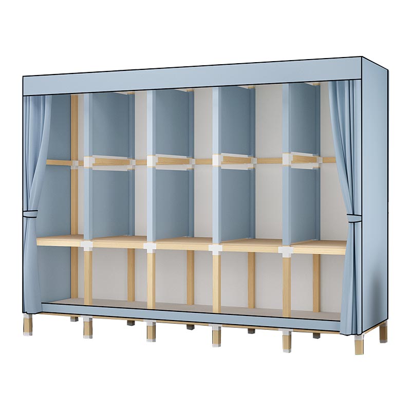 Contemporary Style Wardrobe Solid Wood 1-Door Wardrobe Closet for Home