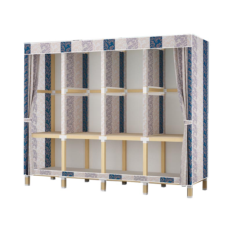 Contemporary Style Wardrobe Solid Wood 1-Door Wardrobe Closet for Home