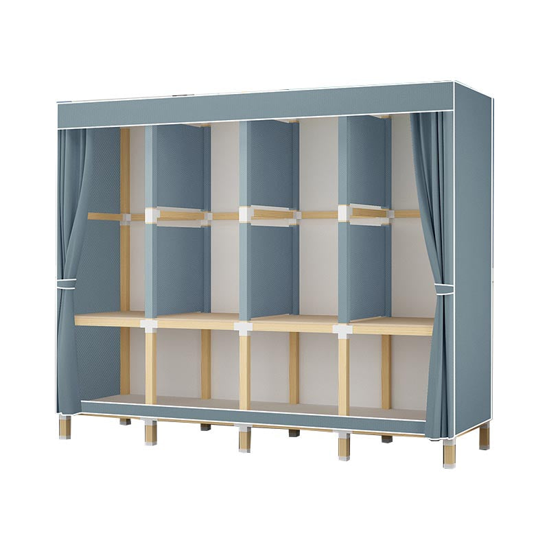 Contemporary Style Wardrobe Solid Wood 1-Door Wardrobe Closet for Home