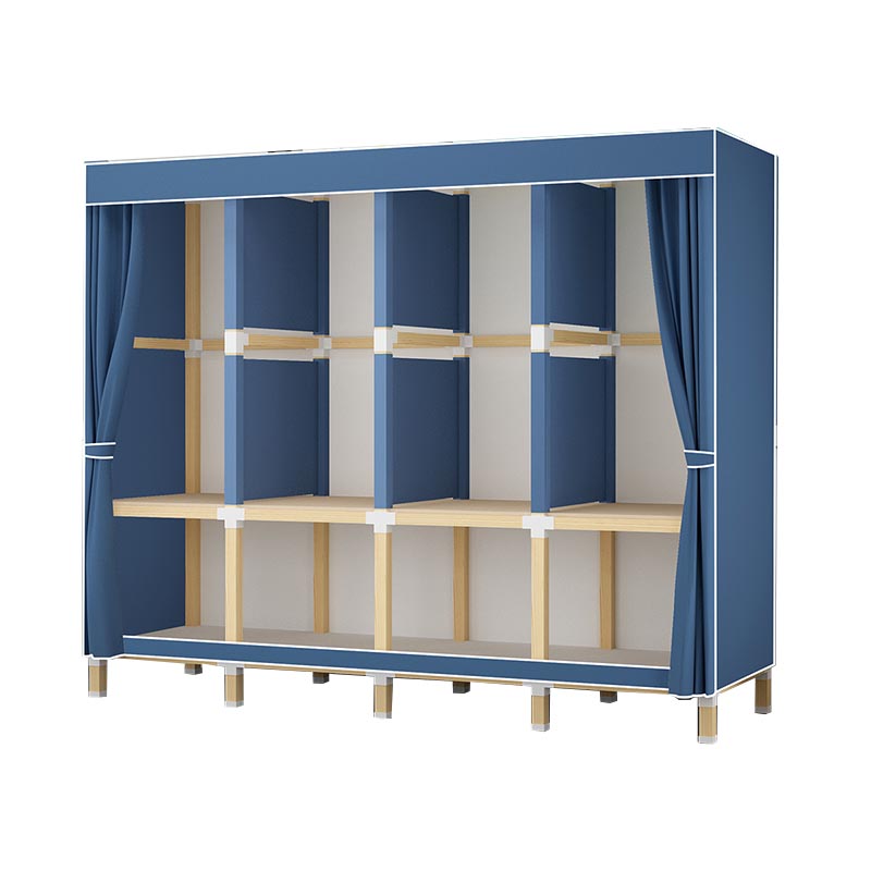 Contemporary Style Wardrobe Solid Wood 1-Door Wardrobe Closet for Home