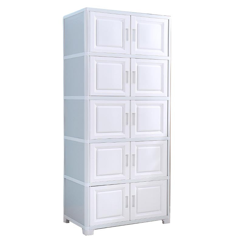 Contemporary Style Wardrobe Plastic Home Wardrobe Closet with Doors