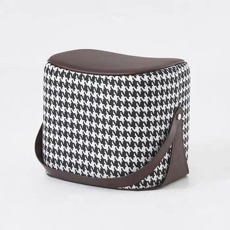 Contemporary Faux Leather Upholstered Ottoman Rectangle Shape Standard
