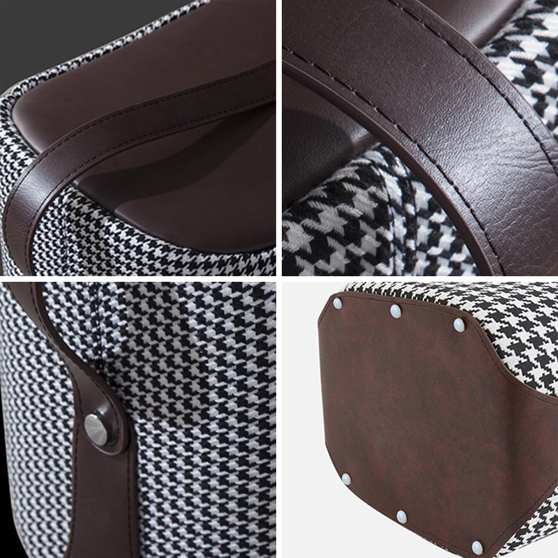 Contemporary Faux Leather Upholstered Ottoman Rectangle Shape Standard