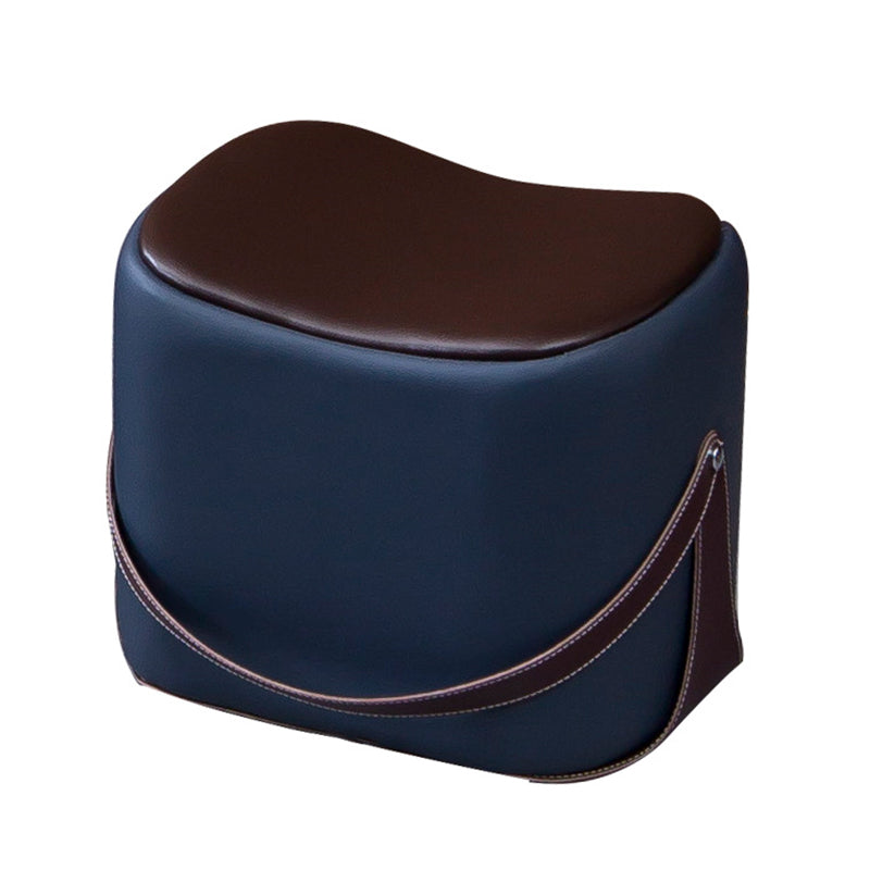 Contemporary Faux Leather Upholstered Ottoman Rectangle Shape Standard