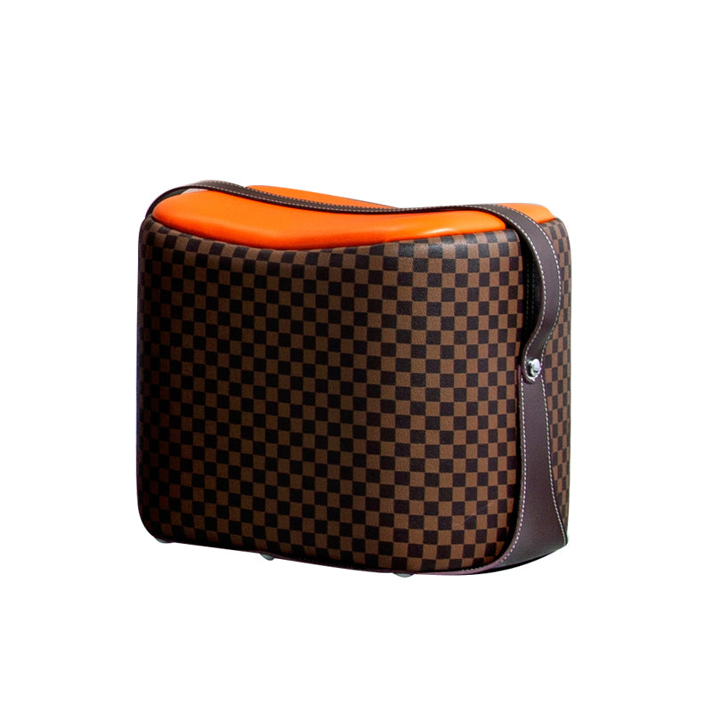 Contemporary Faux Leather Upholstered Ottoman Rectangle Shape Standard