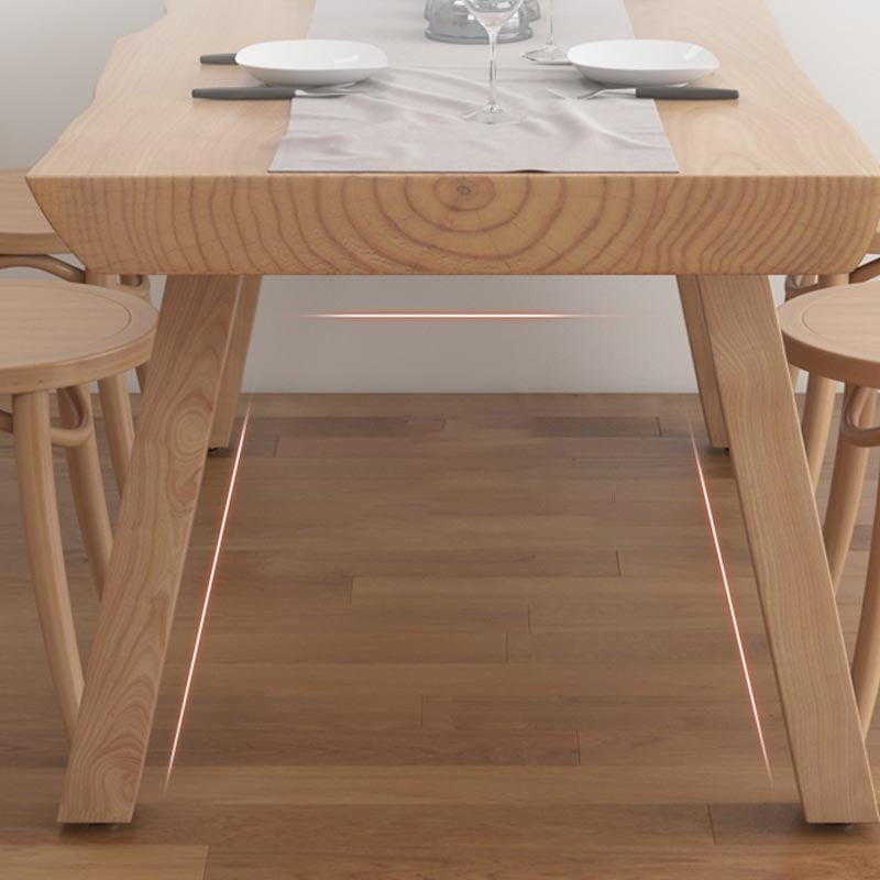 Pine Solid Wood Dinette Table Modern Natural Legs Dining Site Table