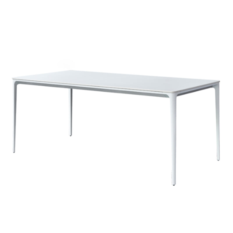 Modern Style White Dining Table Sintered Stone Rectangle Table for Home