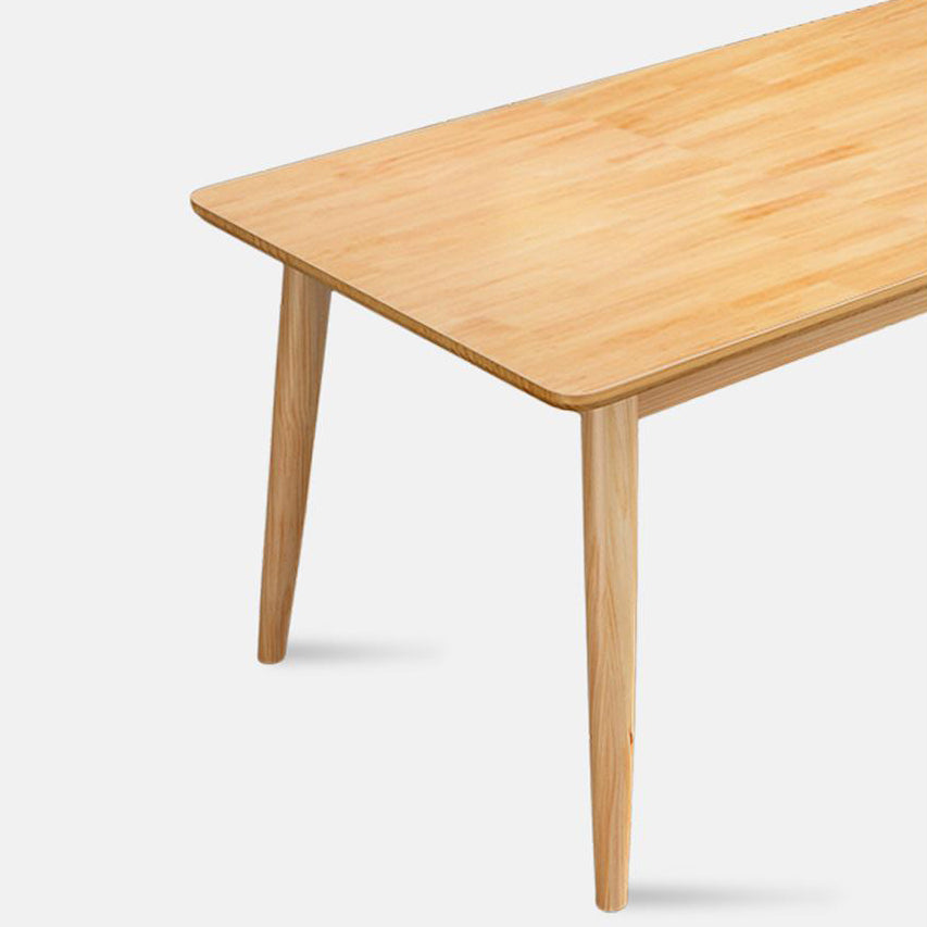 Rectangle Modern Wood Table Standard Height Table Dining Table with 4 Legs