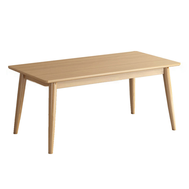 Modern Rectangle Wood Table Standard Height Dining Table with 4 Legs