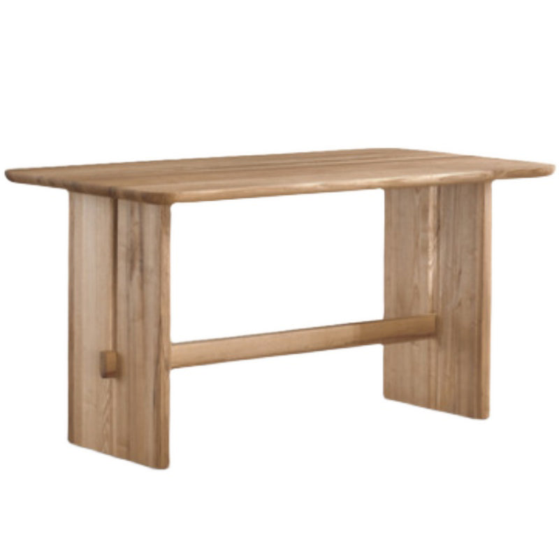 Modern Rectangle Trestle Dining Table Natural Ash Wood Table