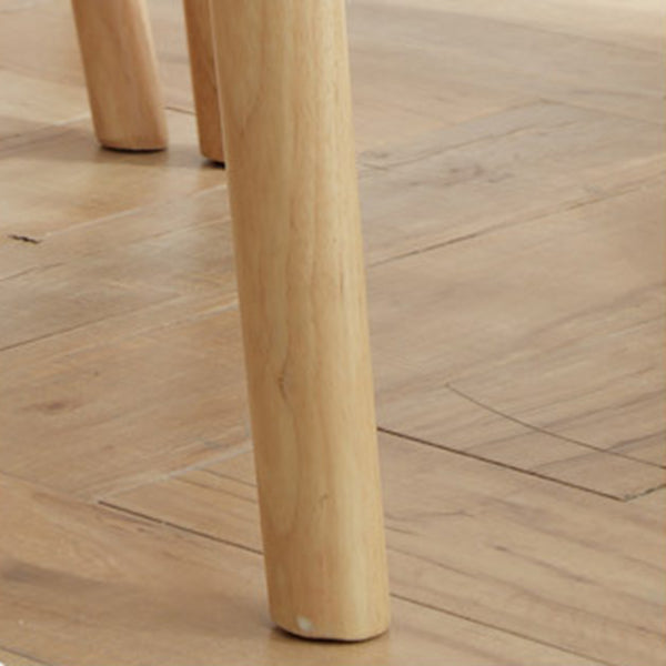 Modern Rectangle Solid Wood Table Standard Height Dining Table with 4 Legs