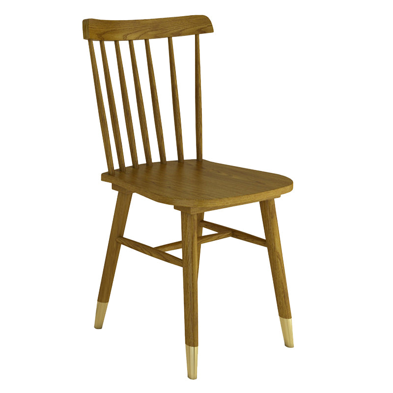 Slat Back Side Chair Wood Scandinavian Dining Kitchen Room Chair