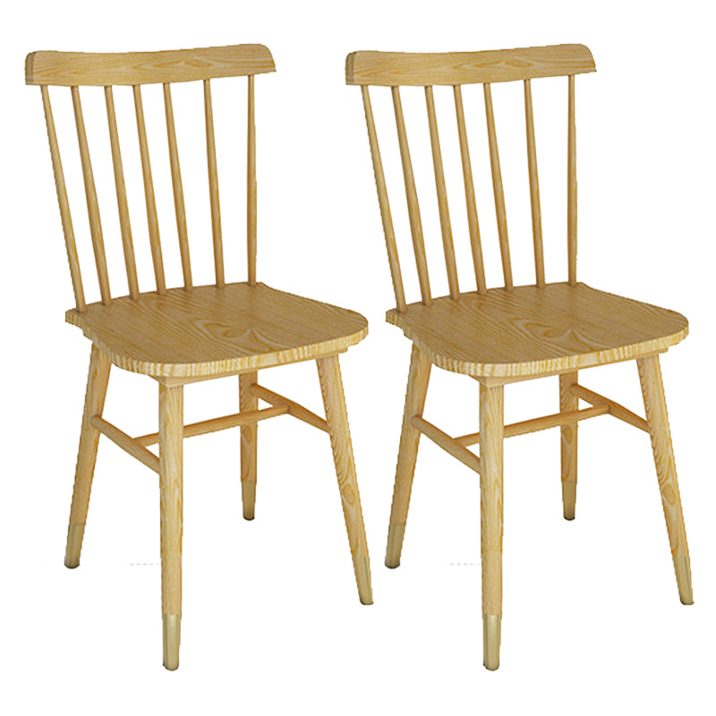 Slat Back Side Chair Wood Scandinavian Dining Kitchen Room Chair