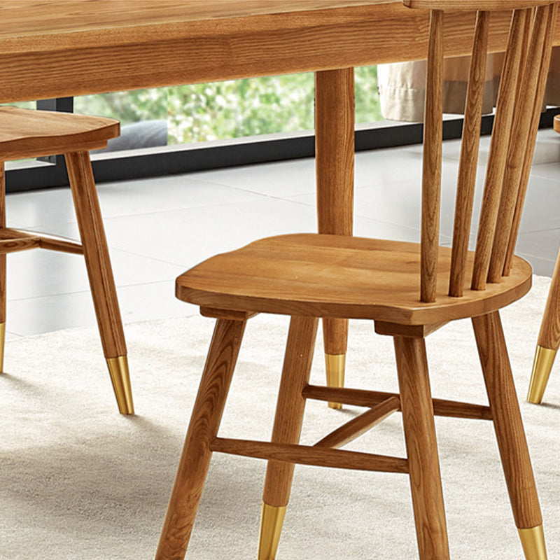 Slat Back Side Chair Wood Scandinavian Dining Kitchen Room Chair