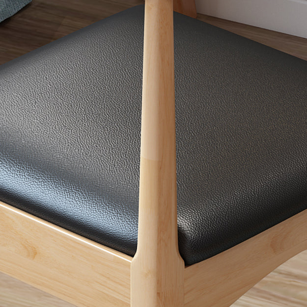 Contemporary Dining Chair Armless Side Chair with Wooden Legs for Kitchen