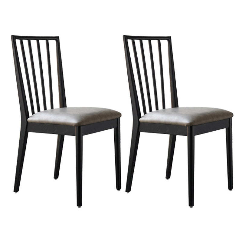 Contemporary Dining Chairs Kitchen Dining Armless Side Chairs with Wooden Legs