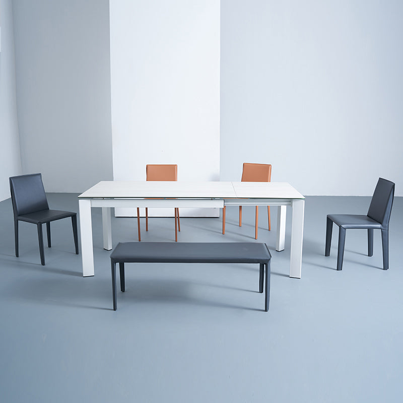 Modern Leather Armless Dining Chair Metal Dining Room Chairs for Home Use