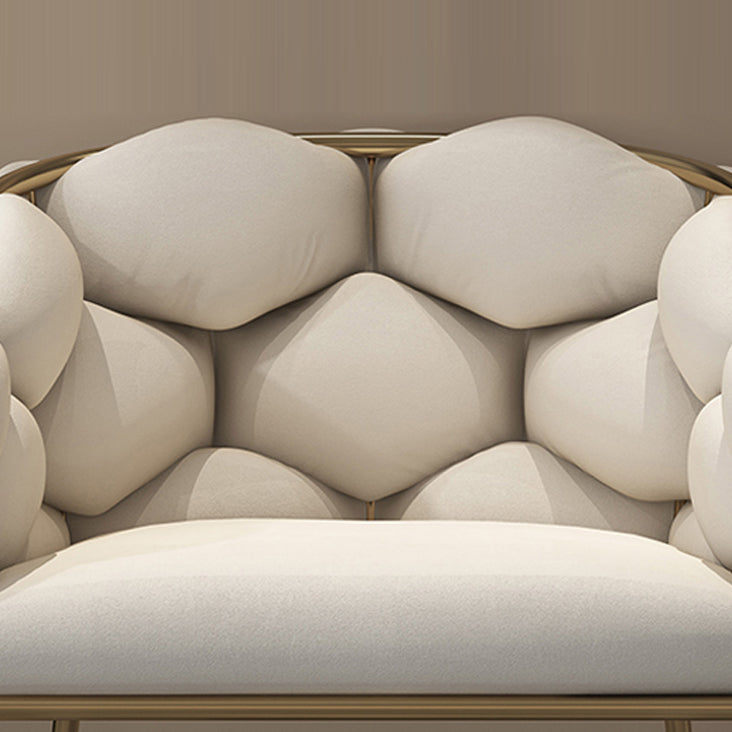 Upholstered Dining Chairs Nordic Style Solid Back Armless Chairs