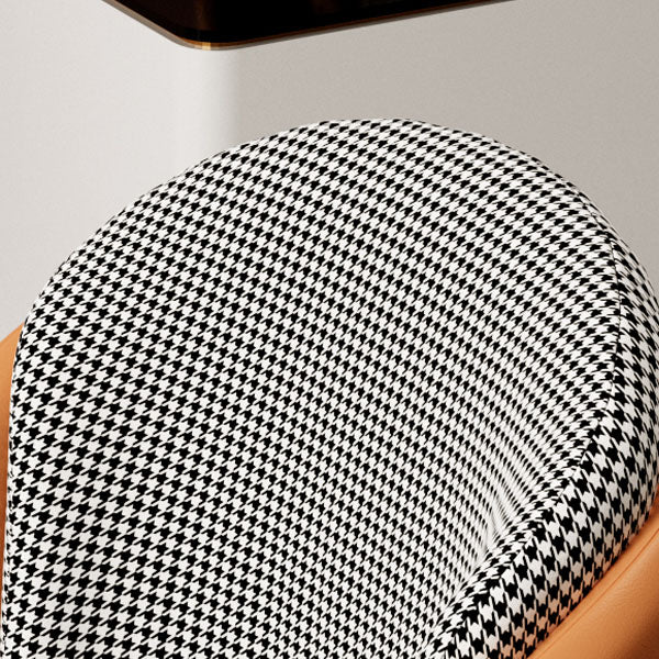 Glam Metal Dining Armless Chair Upholstered Side Chairs for Restaurant Use