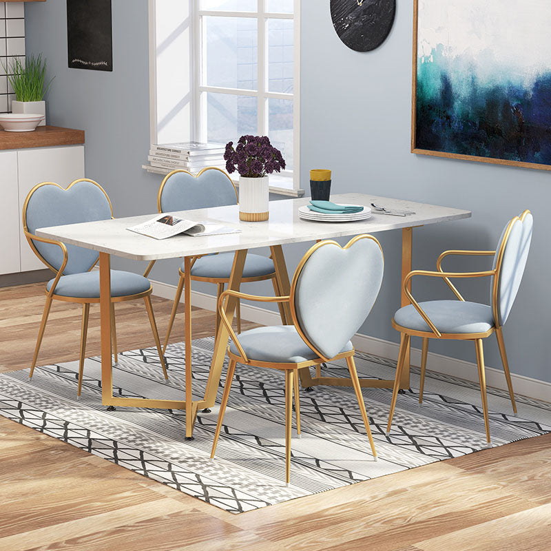 Arm Solid Back Dining Chair Nordic Design Upholstered Dining Chairs