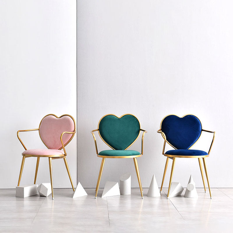 Arm Solid Back Dining Chair Nordic Design Upholstered Dining Chairs