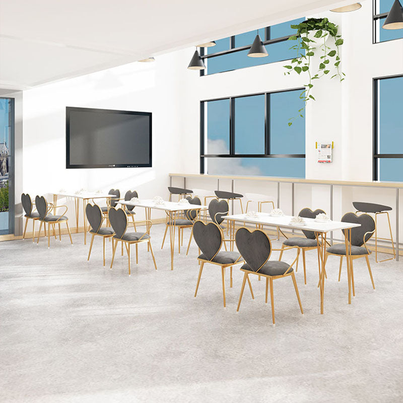 Arm Solid Back Dining Chair Nordic Design Upholstered Dining Chairs